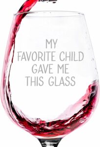 Funny wine glass gifts for mom from son