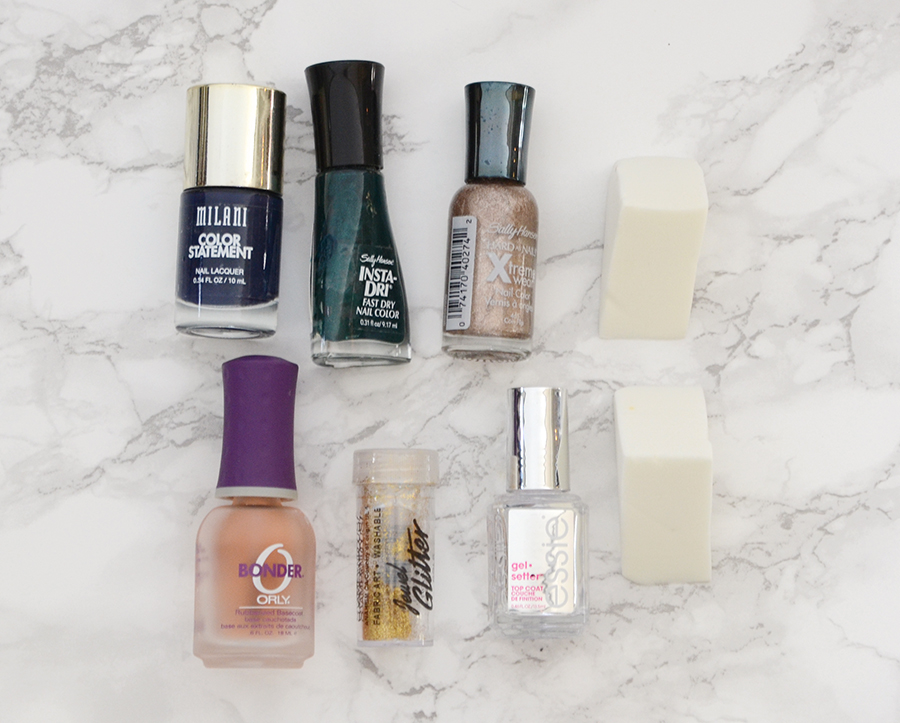 Galaxy nails manicure tutorial materials