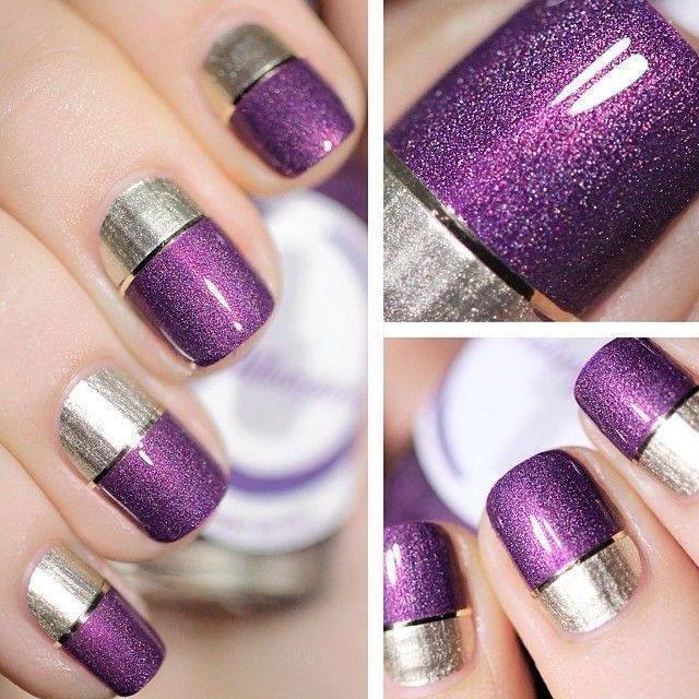 Glitter Colorblock Nail Tutorial