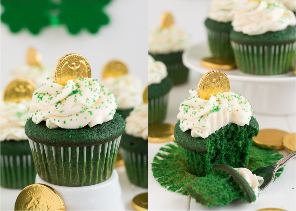 Green velvet cupcakes