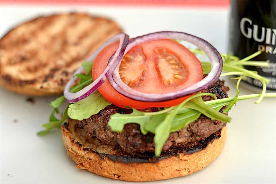 Guinness beef burgers