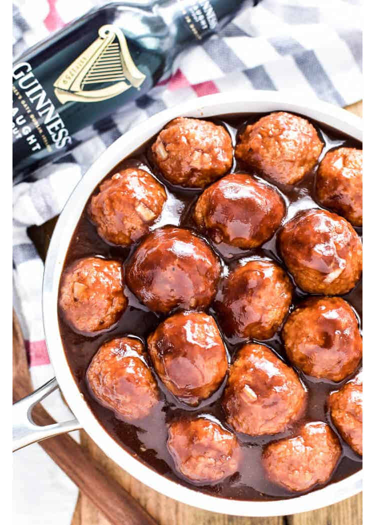 Guinness glazed meatballs