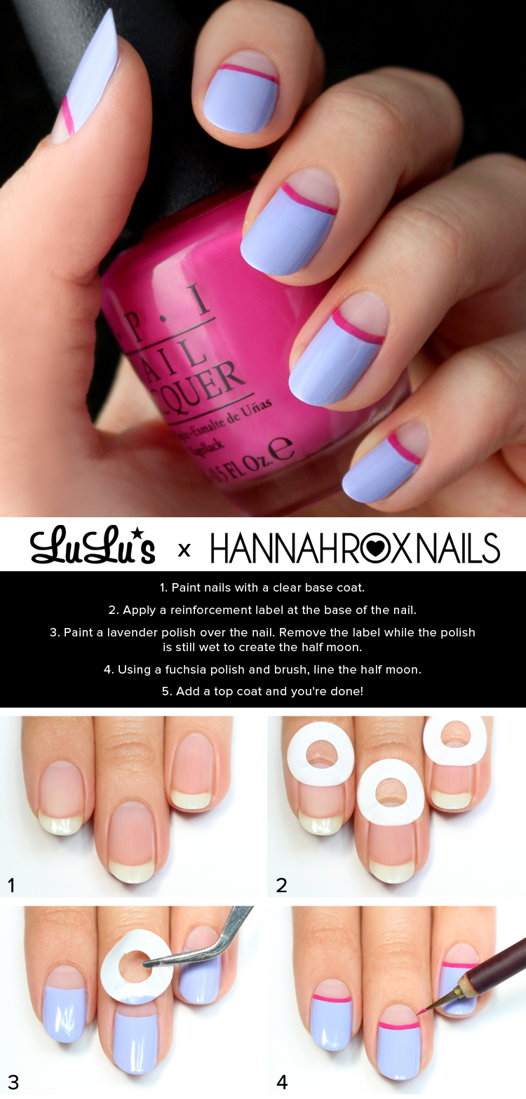 Half Moon Nail Art