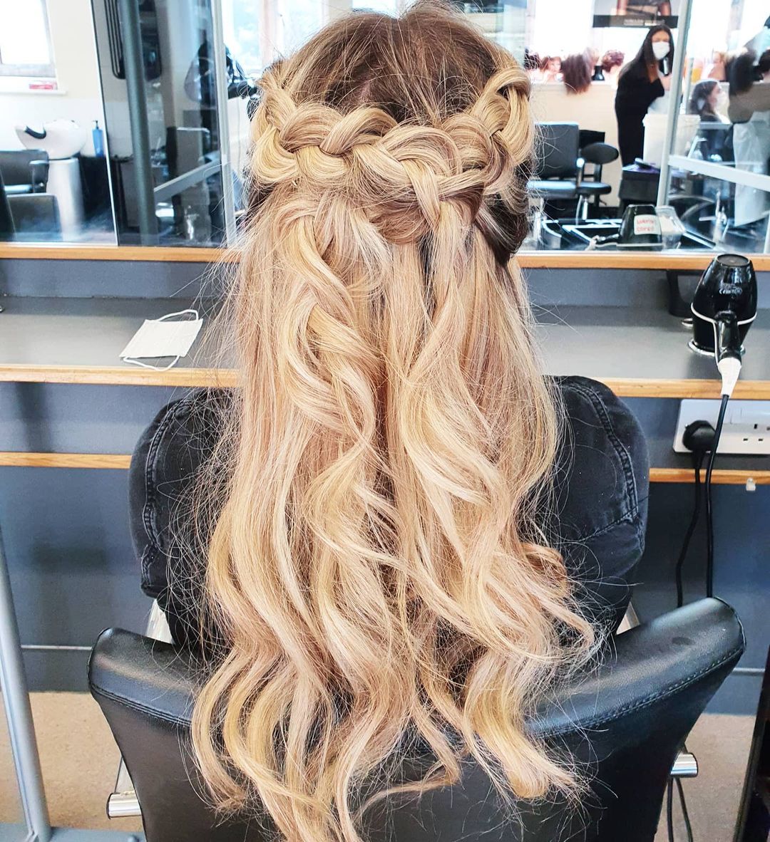 Half up braid