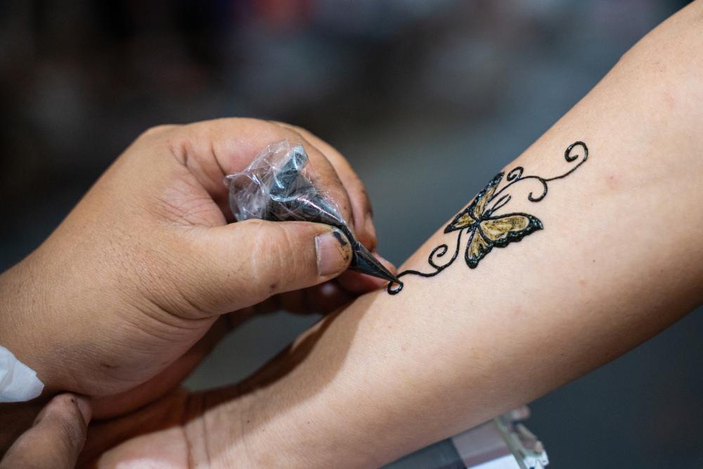 Henna butterfly tattoo