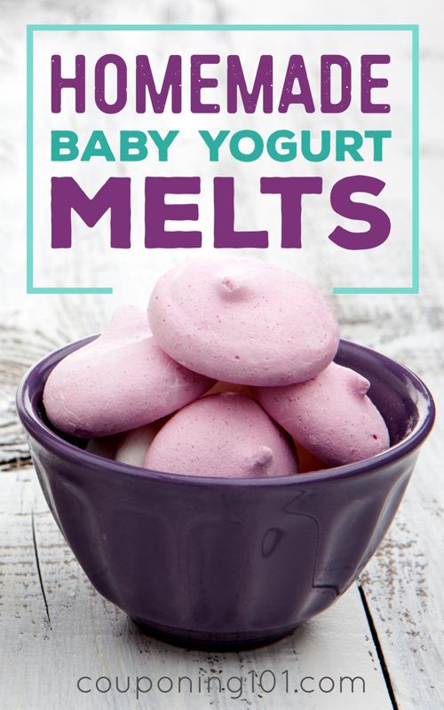 Homemade baby yogurt melts