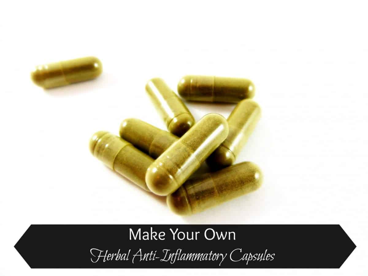 Homemade herbal anti inflammatory capsules