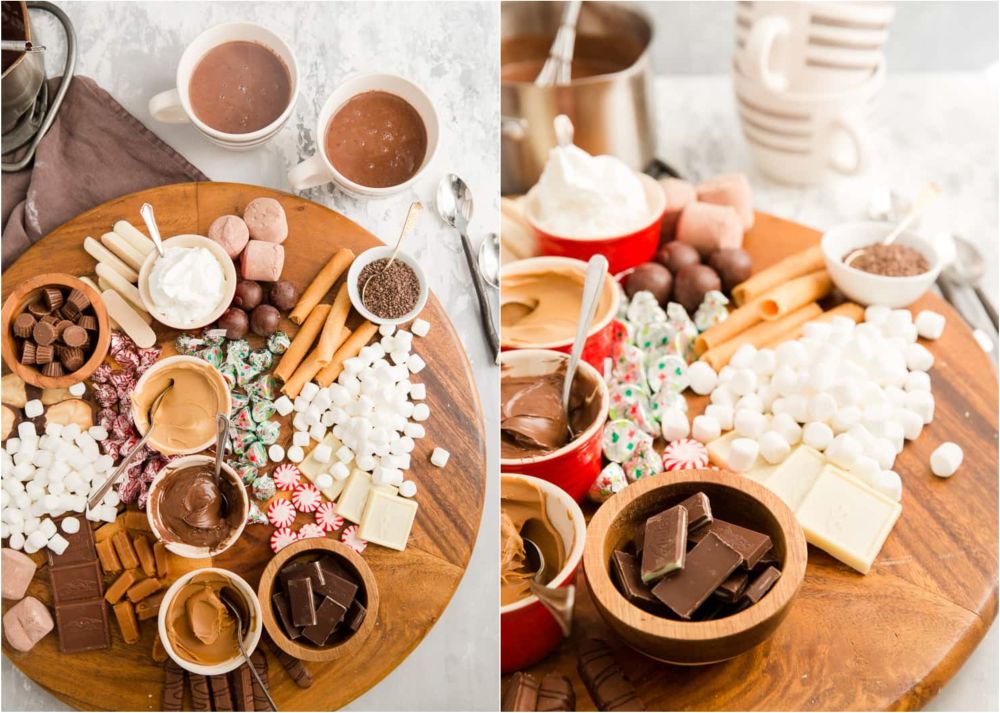 Hot chocolate charcuterie board
