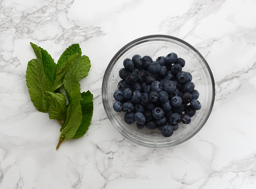 Infused water ideas blueberry mint 1