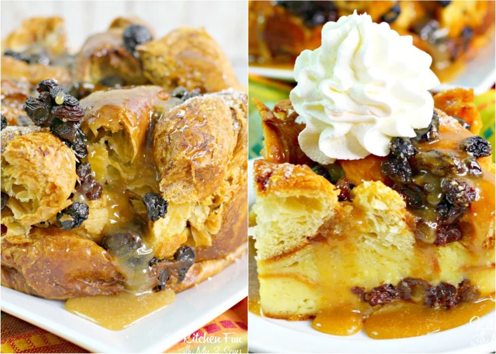 Irish croissant bread pudding
