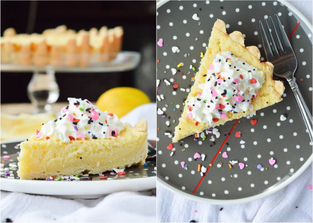 Irish lemon pudding tart