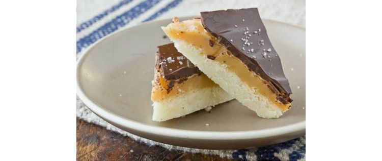 Irish shortbread toffee bars