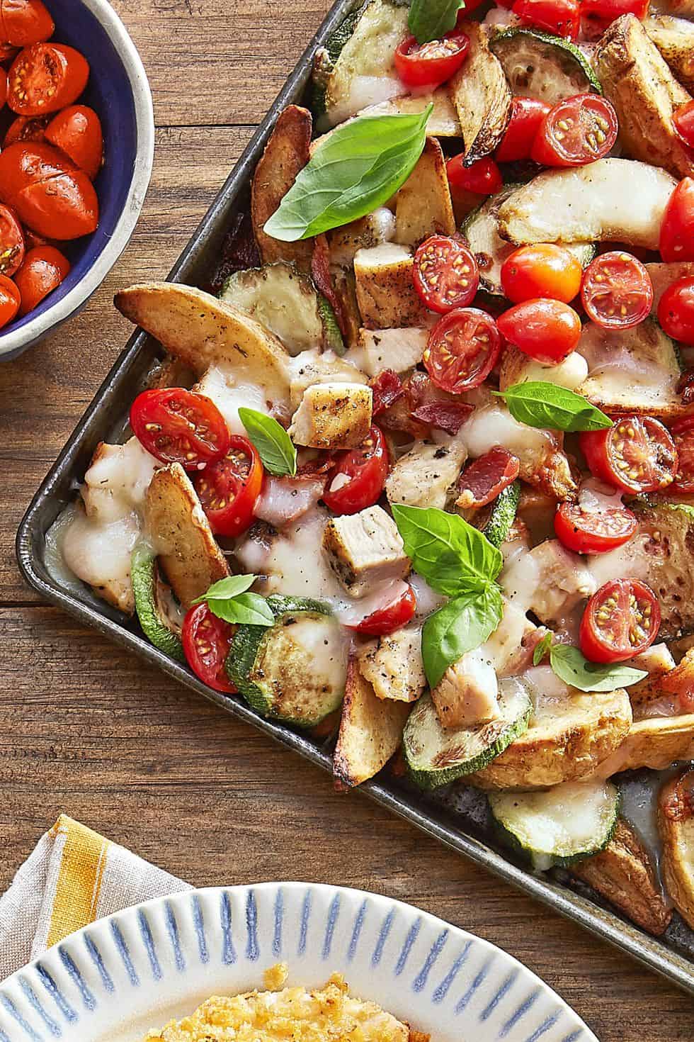 Italian potato wedge nachos