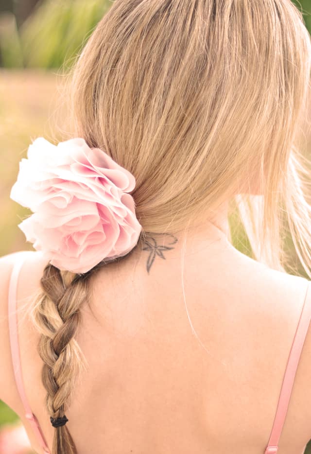 Layered chiffon flower clip