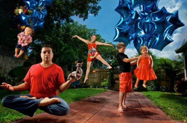 Levitation family photoshoot