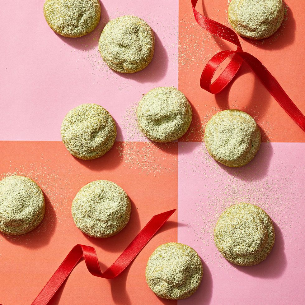 Matcha snowball cookies