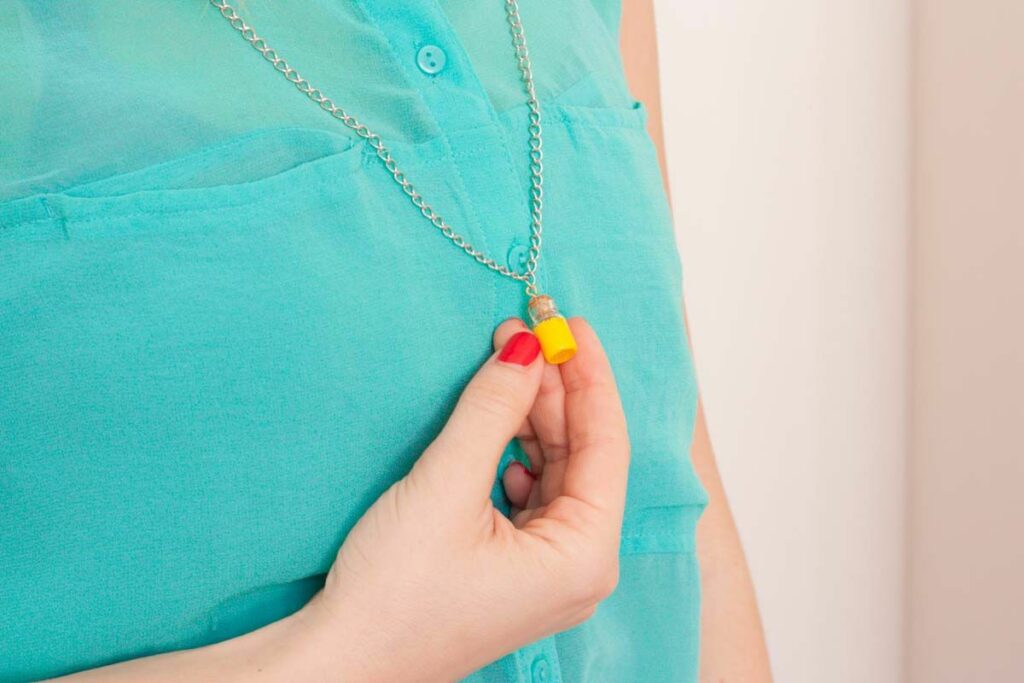 Mini bottle pendant necklace