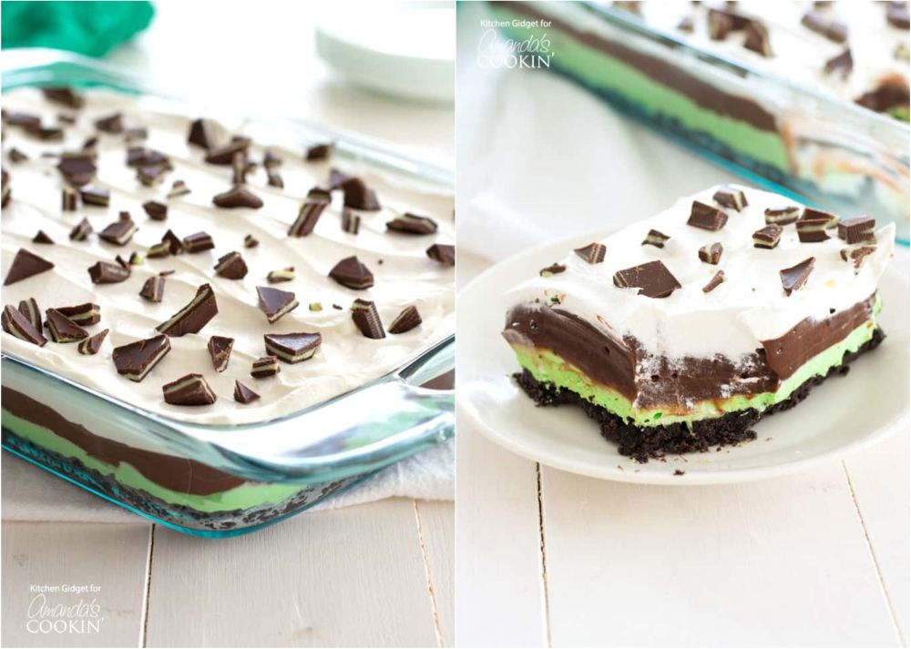 Mint chocolate lasagna