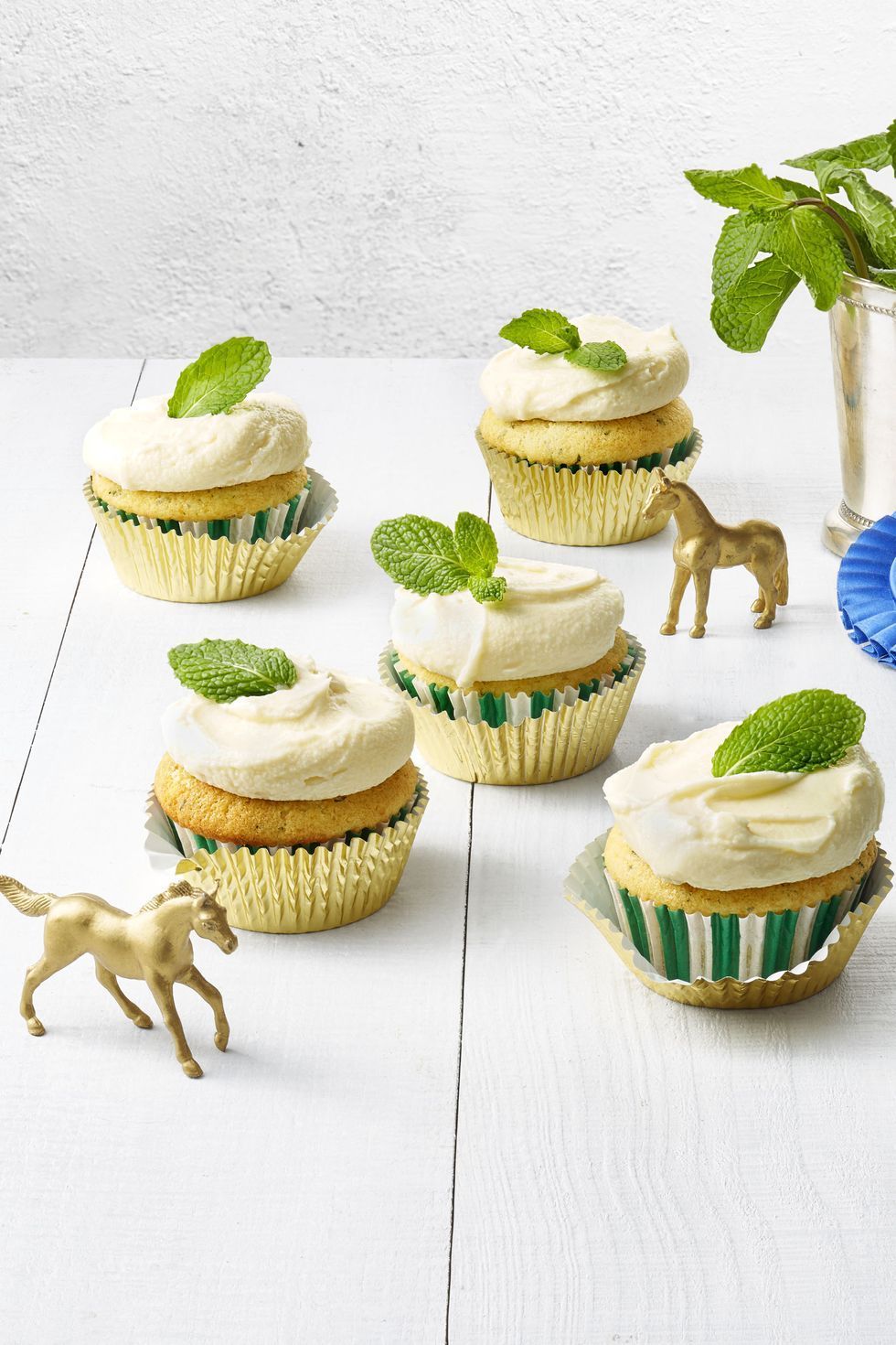 Mint julep cupcakes