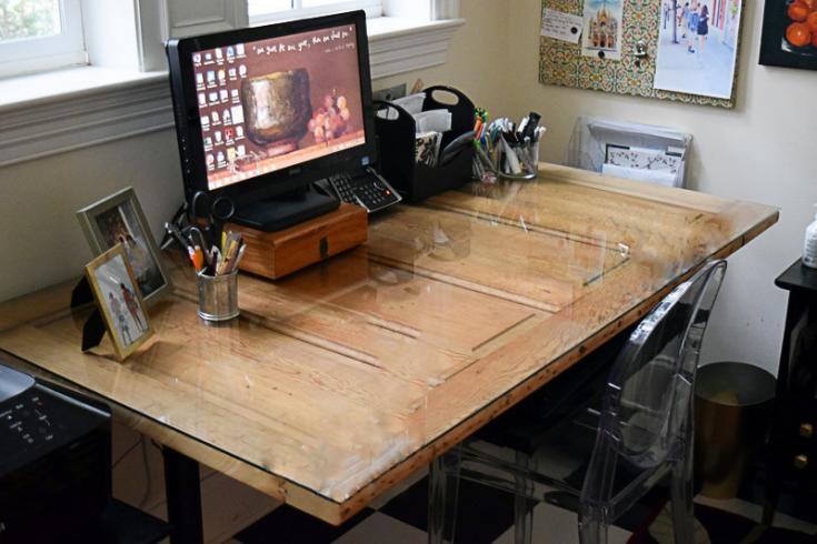 Old door diy desk