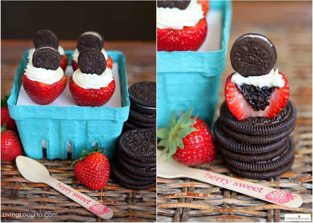 Oreo cheesecake stuffed strawberries
