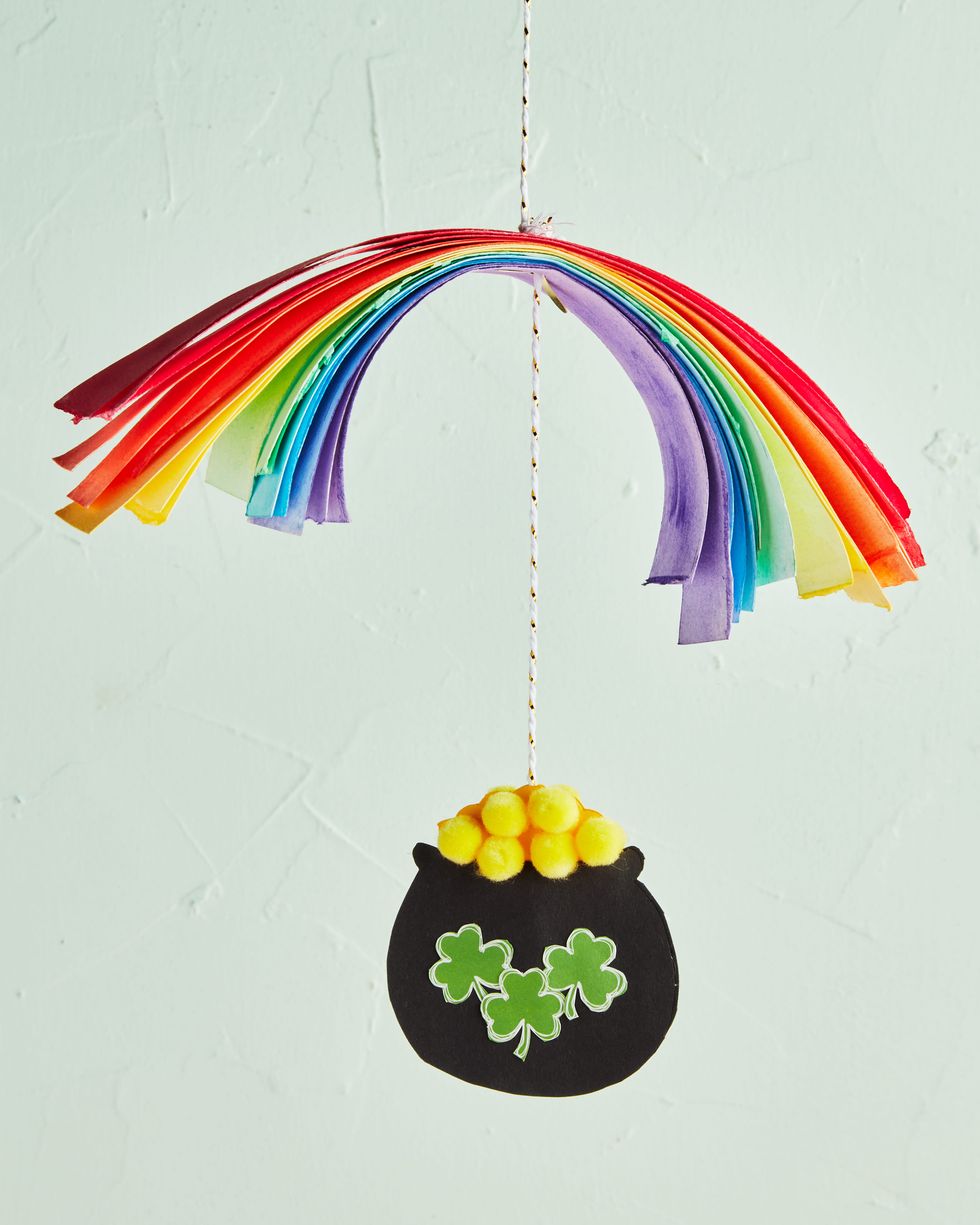 Pot of gold hanging mobile