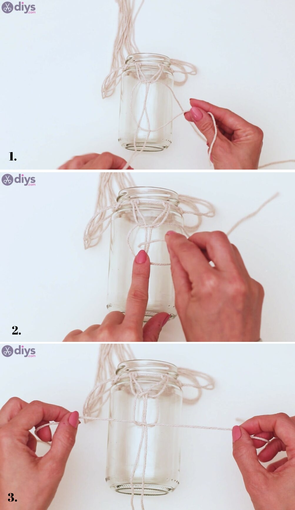 Prepare the first double knot