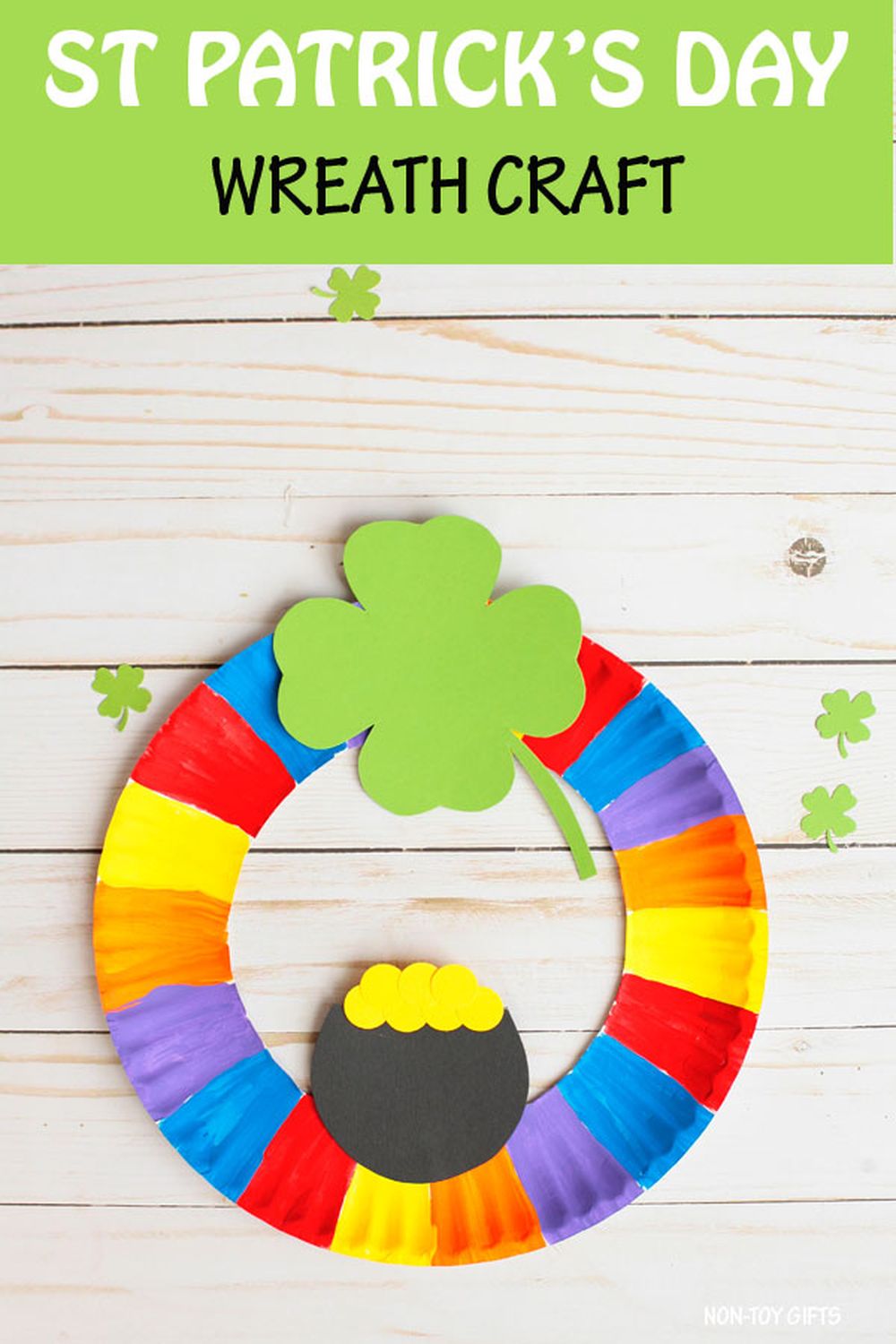 Preschool saint patrick's day crafts rainbow wreathv