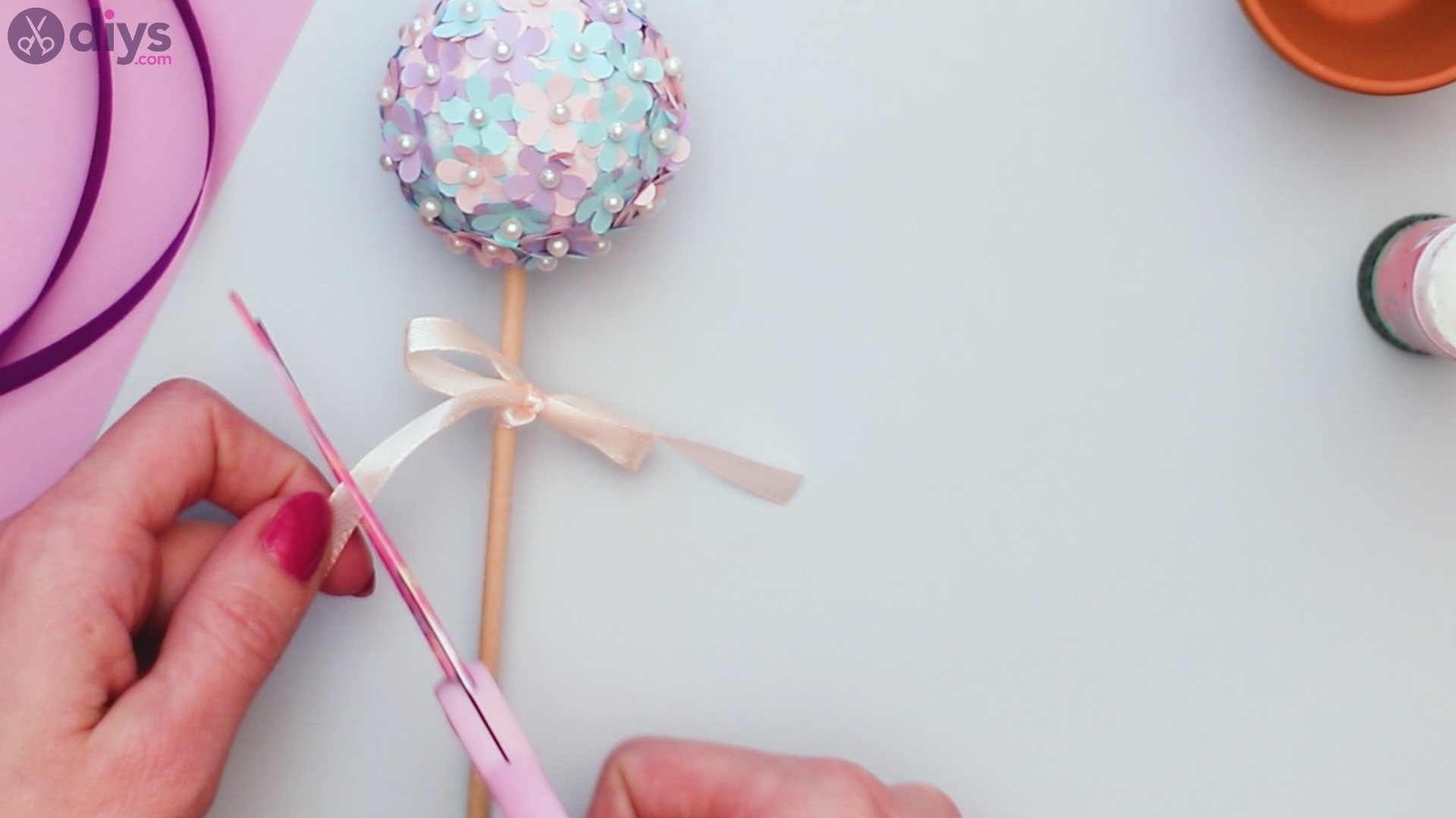 Pretty paper flower ball (19)