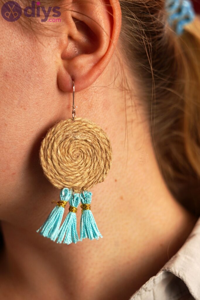 Raffia tassle earrings photos (5)