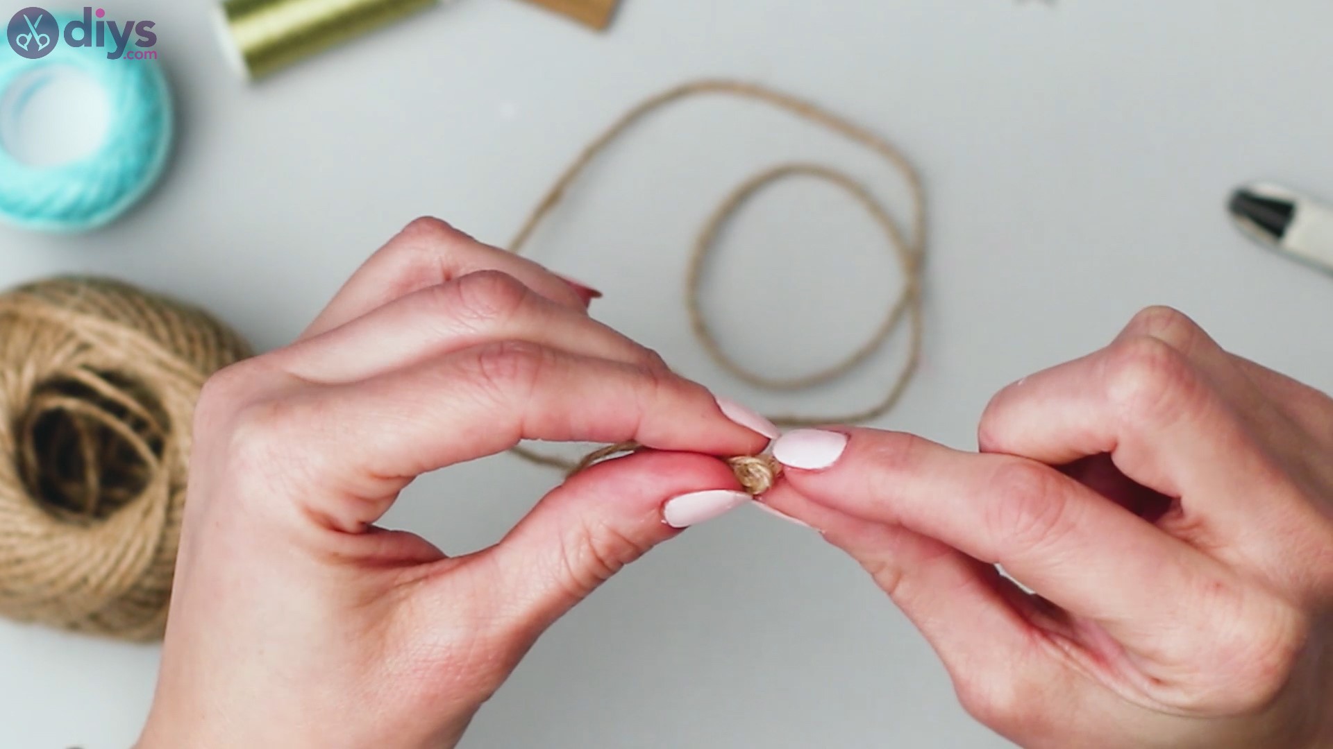 Raffia tassle earrings steps (3)