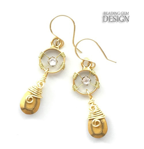Resin gemstone earrings