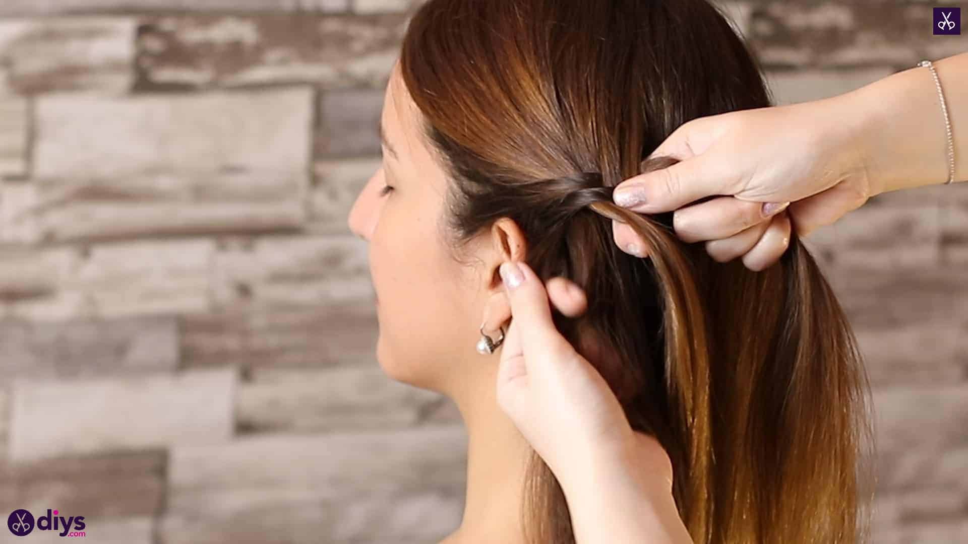 Romantic prom hairstyle tutorial step 1g