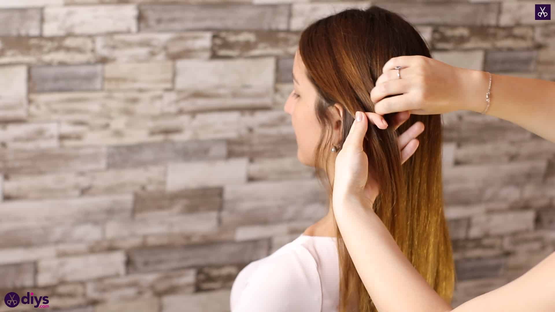 Romantic prom hairstyle tutorial step 1s