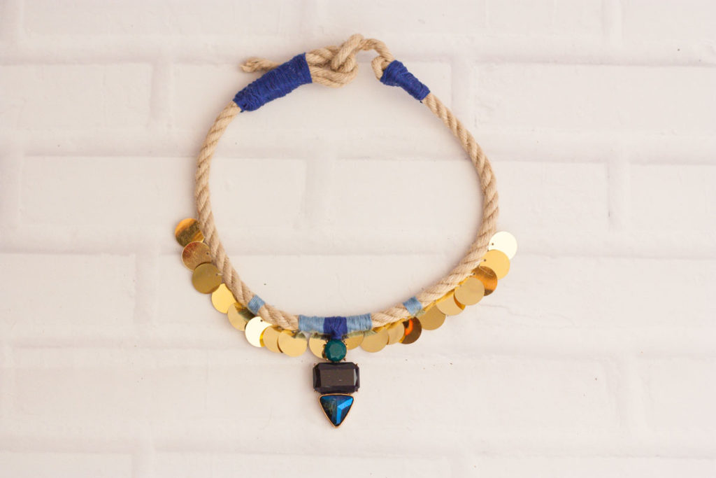 Rope statement necklace