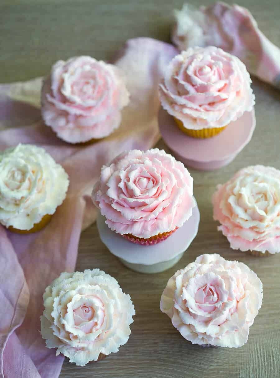 Rose cupcakes