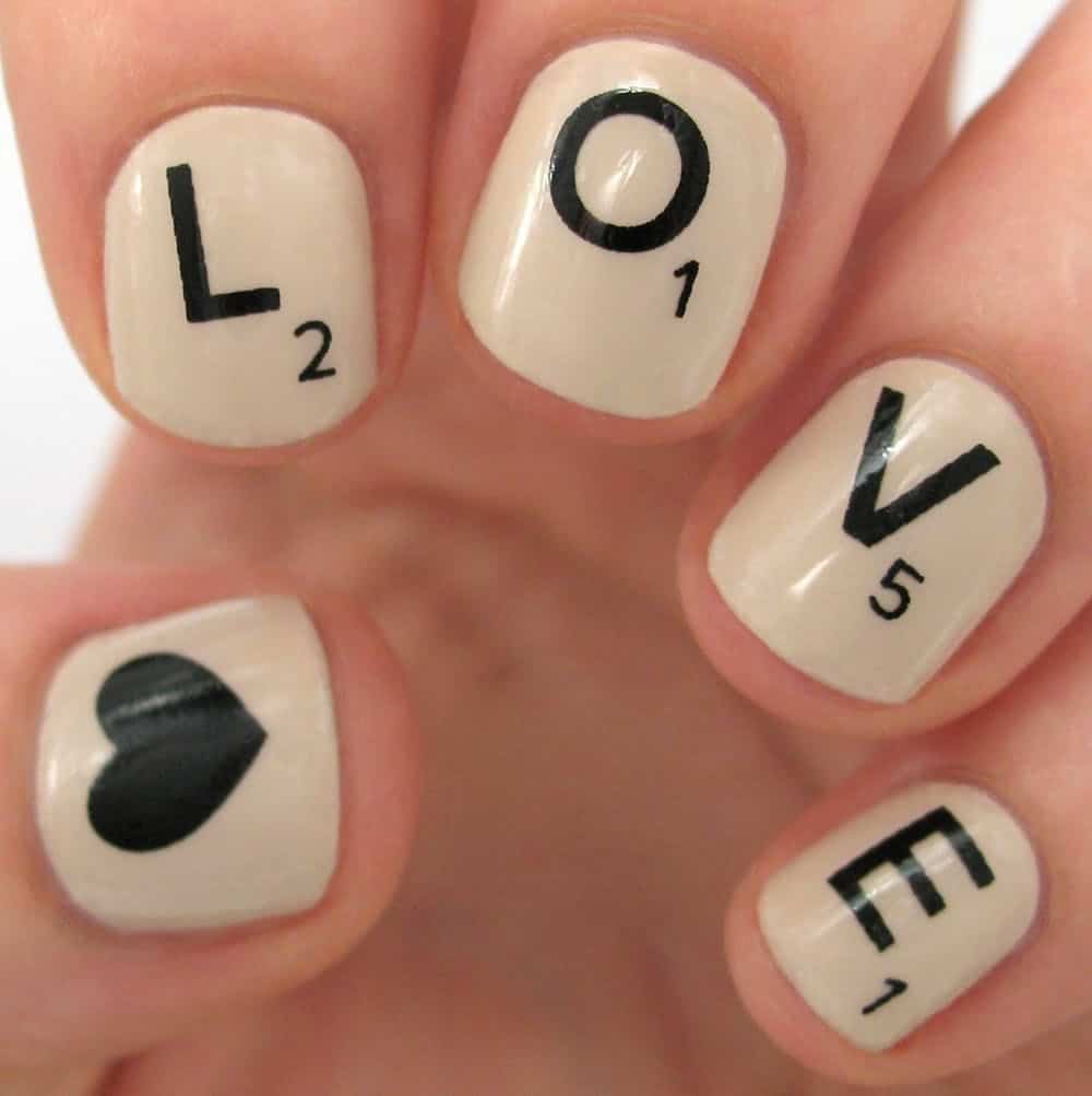Scrabble valentines day design