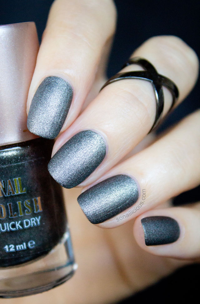 Severina black matte nail polish 1