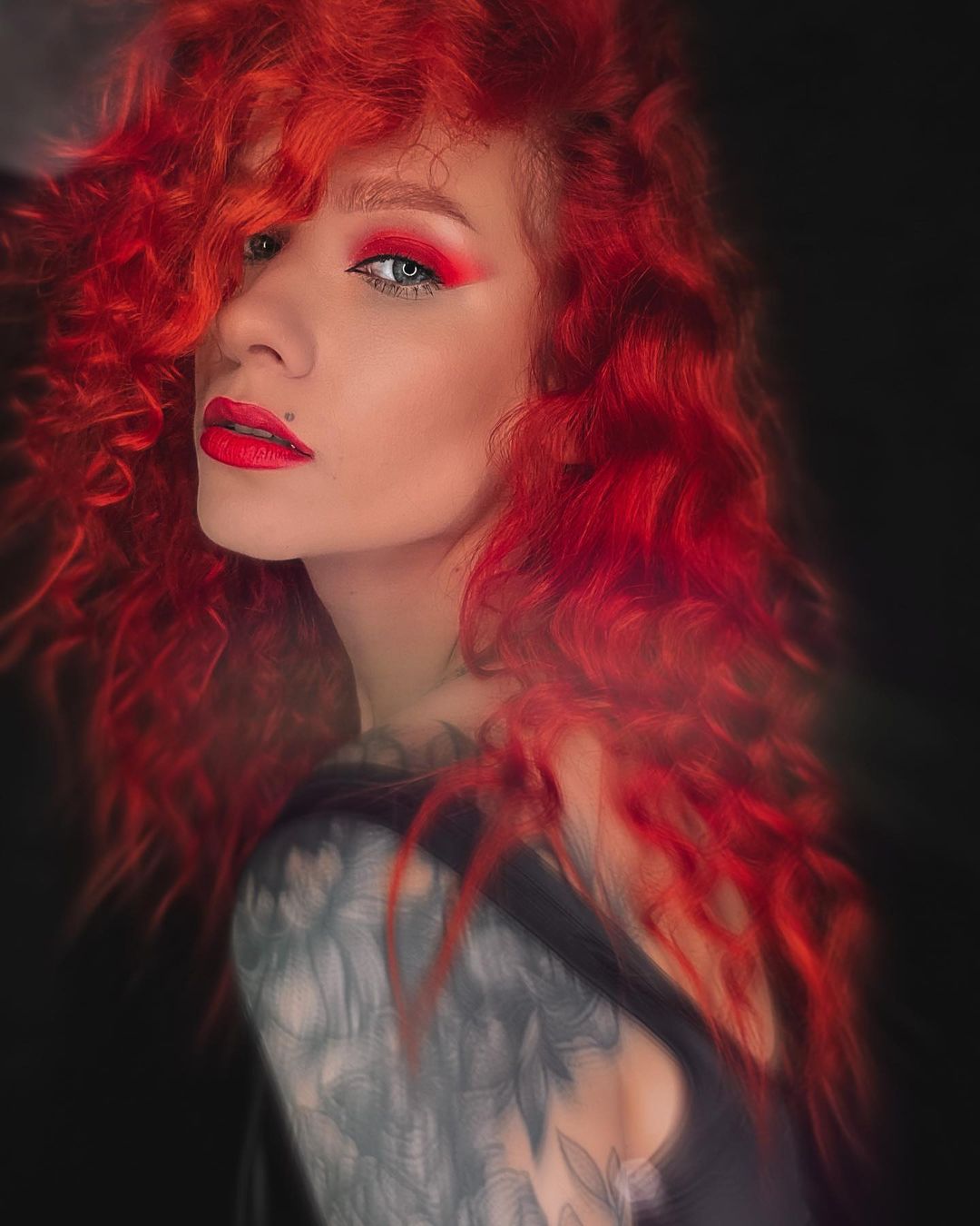 Simple halloween makeup simple red