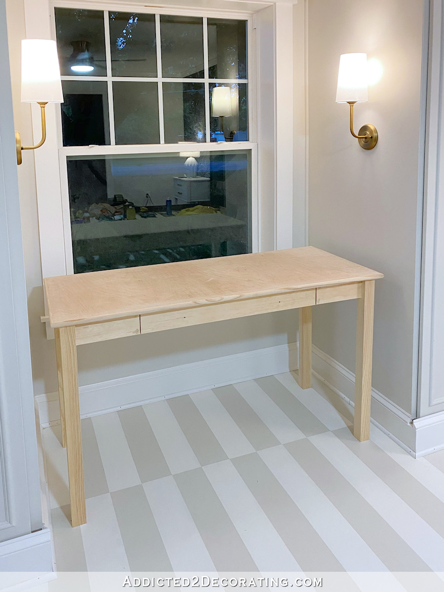 Small desk with storage