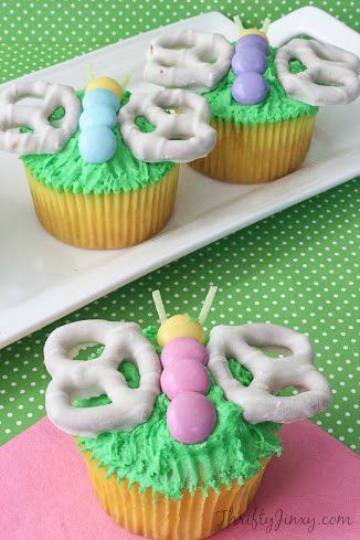 Spring butterfly cupcakes