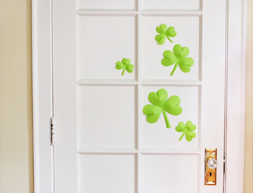 St patricks day easy crafts paper shamrock decorations