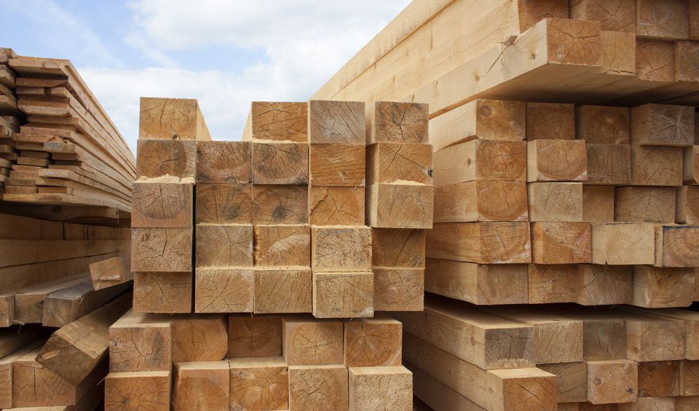 Stacked lumber
