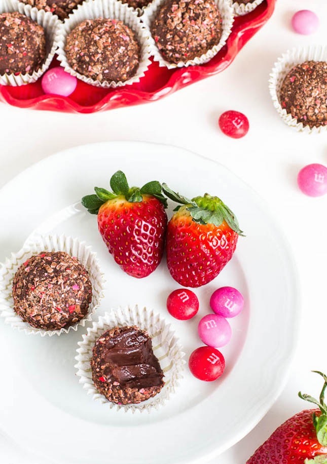 Strawberry chocolate truffles