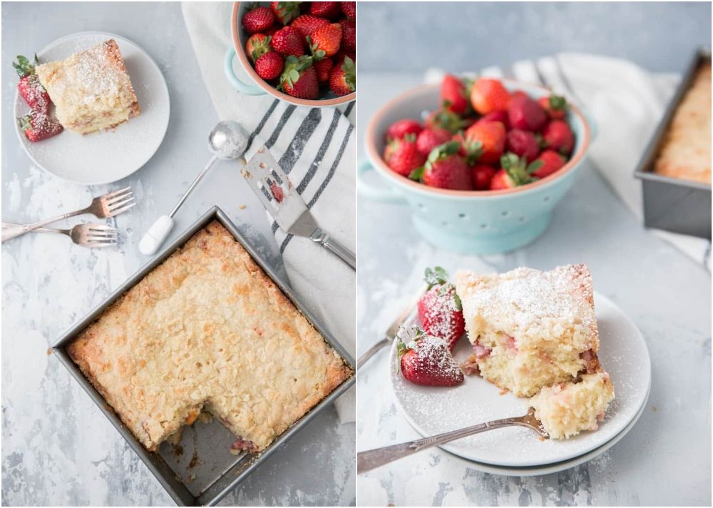 Strawberry crumb cake