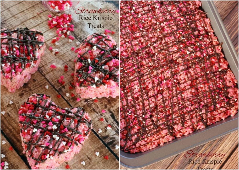 Strawberry rice krispie treats
