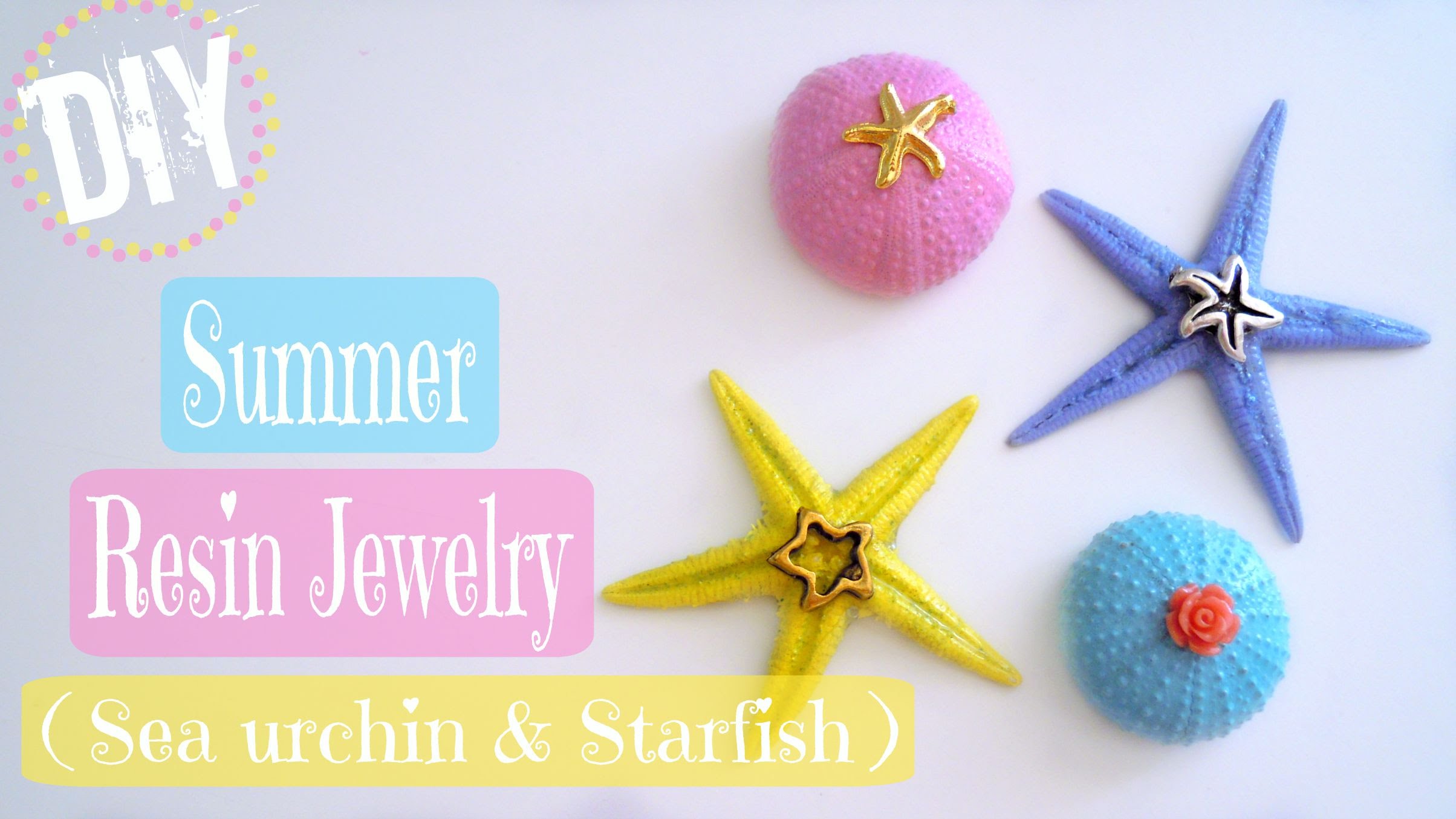 Summer resin jewelry diy