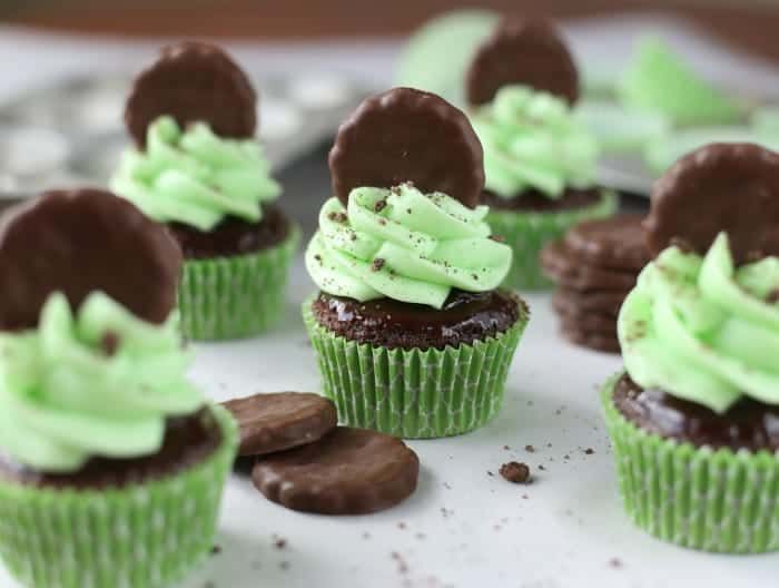 Thin mint cupcakes