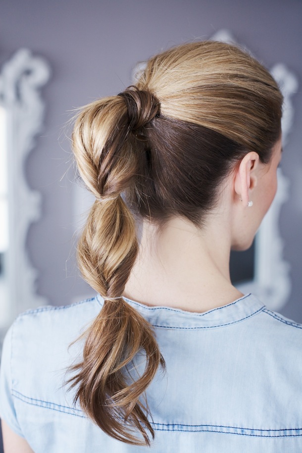 Topsy tail for grownups long hairdo