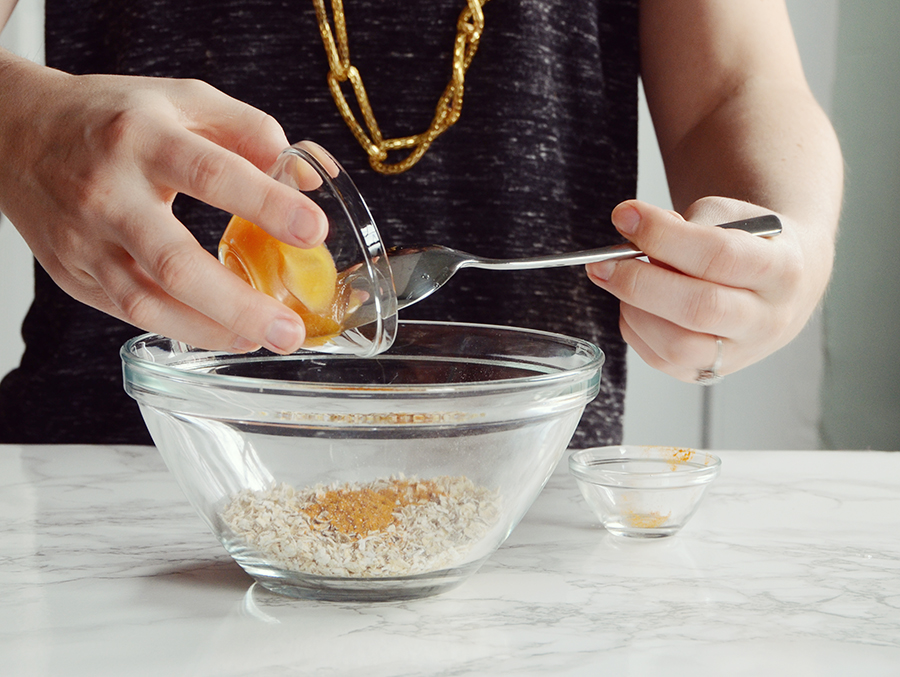 Turmeric face mask step 1